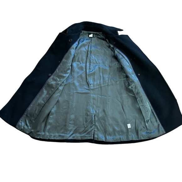 J. Crew Wool Cashmere Double Breasted Pea Coat Black Women’s 4 Preppy Luxury - Picture 10 of 15